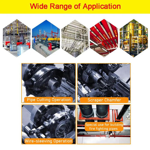 Wide Range of Application for Heavy Duty Electric Pipe Threader Machine With 750W Motor For 1/2 To 2 Inch NPT Threading.