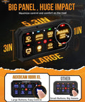 Beefed Up Eight Gang Switch Panel With RGB Backlight Momentary Pulsed Toggle for offroad trucks, large panel with buttons.