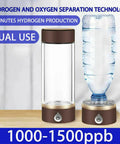 Slick Portable Hydrogen Rich Water Bottle Generator With Rapid Three Minute Electrolysis And Top Shelf Pem Tech No Fuss One Hand Operation Usb Rechargeable Build For Supercharged Hydration And Smooth Daily Sips with dual-use design and hydrogen production feature.