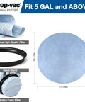 6 Pack Reusable Paper Disc Vacuum Filter For Most Wet Dry Vacuums 5 Gallon And Up, Replacement Filter Discs 9010700 9013700