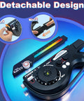Detachable design feature of CL Funny Kids Electric Stringless Guitar With DJ Turntable And Lights for easy setup.
