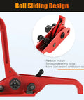 Heavy Duty Manual Poly Strapping Tensioner And Cutter Featuring Premium Hardened Steel Built Like A Tank for easy operation and reduced friction.