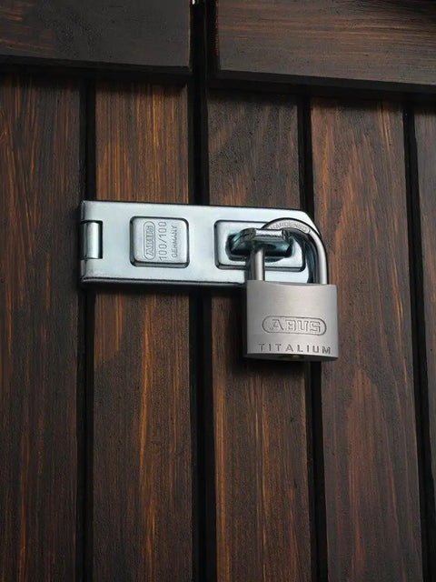 Lightweight Titalium Aluminum Padlocks With Nano Protect Steel Shackle Keyed Alike Pack Of 3 securing wooden gate