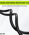 Powerful 10 Foot Indoor Extension Cord 2 Pack 13A 125V 1625W 16 Gauge 3 Conductor Black NEMA 5 15P To 5 15R ETL Listed