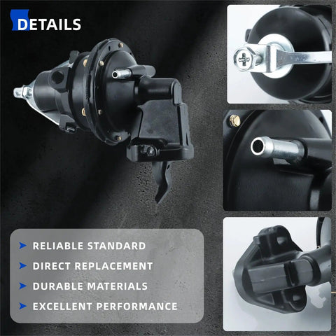 Beefed Up Marine Fuel Pump For Sterndrive Engines 2.5L 3.0L 3.7L Replaces 42725A3 861676A1 close-up details