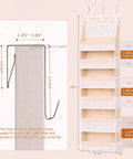 Real Deal Heavy Duty Over The Door Storage Rack With Six Tier Hanging Mesh Pockets 63in tall, crafted solid for nursery or bathroom.