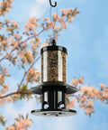 Ultimate Squirrel Proof Bird Feeder With 360 Degree Perch Tray For Outdoor Hanging Use Weather Resistant Rainproof Roof Keeps Seed Dry