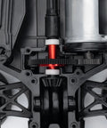 Steel Spur Gear Set 63T 64T 66T 71T Beefed Up High Speed Gear Set installed in TT02 RC car gear assembly