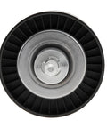 Top Tier Belt Tensioner Pulley Assembly Perfect For Porsche Cayenne And Panamera 3.0 V6 with metallic center and rubber edge.