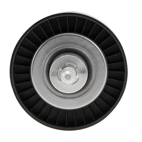 Top Tier Belt Tensioner Pulley Assembly Perfect For Porsche Cayenne And Panamera 3.0 V6 with metallic center and rubber edge.