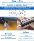 Hydraulic Cylinder Seal Kit For Bush Hog 3.5 Inch Bore 8 Inch Stroke Replacement Part 50017623 showing seals before and after replacement
