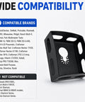 Two Pack Upgrade Pro Grade Drywall Outlet Cutter Set shown with compatible brands and compatibility information