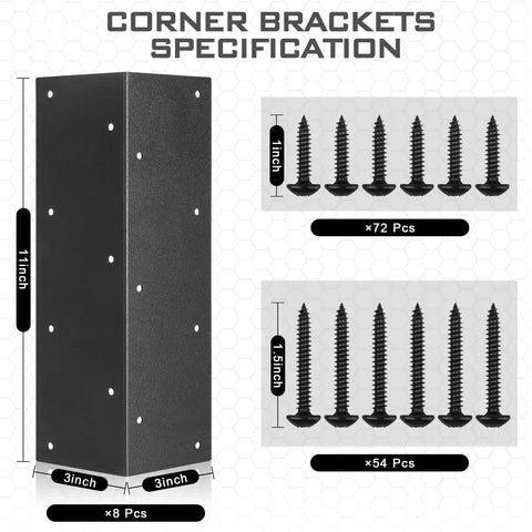 Set Of Eight Beefy Raised Garden Bed Corner Brackets With Wood Screws For 20 To 24 Inch Beds Heavy Duty Rust Resistant Metal Connectors