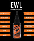 Extreme Weapons Lube CLP Gun Lube And Cleaner Synthetic Gun Lubricant With Anti Wear Additive For Duty And Hobby Firearms 1 Oz Squeeze Bottle, front view