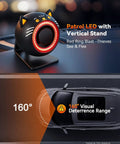 120dB Cat Shaped Car Alarm With Motion Sensor And Red Flashing Light Wireless Remote Anti Theft Device For Cars Trucks SUVs And RVs USB Rechargeable Vehicle Security Alert Lights Upgrade Five Point Zero, cat-shaped unit on stand