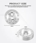 Slick Billet Aluminum Steering Wheel Adapter Hub Conversion Kit Plug And Play Six Hole To Three Bolt Polished Spacer dimensions image showing sizes.