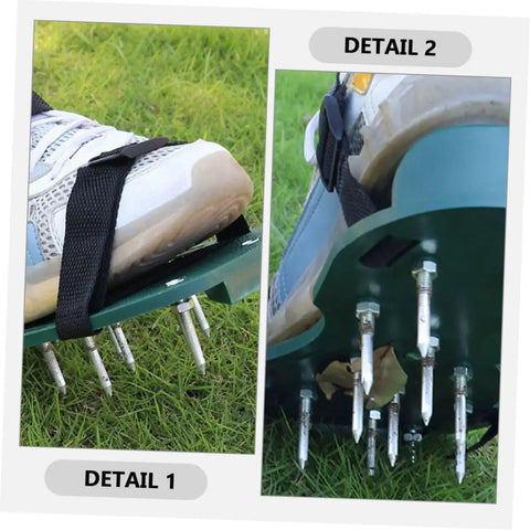 Close-up of Replacement Lawn Aerator Shoes Spikes 20 Metal Pegs For Grass Shoes Durable Lawn Care Gear For Yard Tools