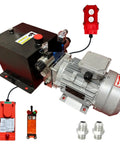 2.2Kw Ac Motor Industrial Hydraulic Power Unit 220V with pump, remote control, and hydraulic fittings for small machinery.