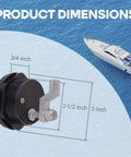 Non Locking T Handle Boat Hatch Latch Rugged Saltwater Ready Marine Grade Stainless Steel Cam Latch Flush Mount product dimensions