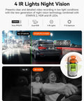 Dual Dash Cam For Your Ride With 5G WiFi Front 2.7K And Interior 1080P HDR night vision comparison with STARVIS 2 technology