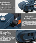 Heavy Duty Handheld Electric Strapper With Built In Battery Automatically Tensions Welds And Cuts Pp Pet Straps operation controls and features