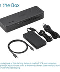 Butter Smooth Thunderbolt 5 Dock For MacBook Pro And Max, 140W Fast Charge, includes power adapter and cables.