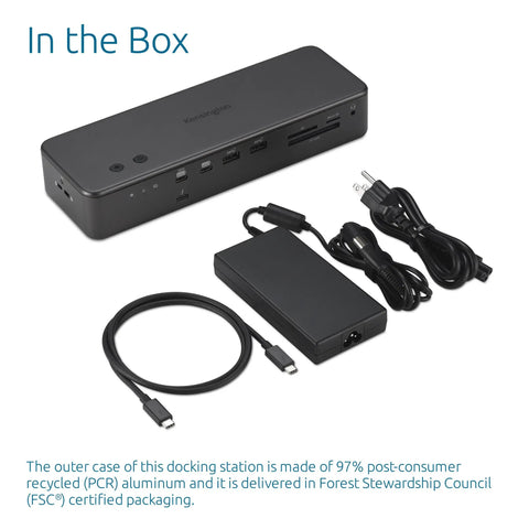 Butter Smooth Thunderbolt 5 Dock For MacBook Pro And Max, 140W Fast Charge, includes power adapter and cables.