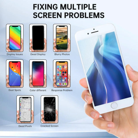 IPhone 7 Plus Screen Replacement Assembly 5.5 Inch With Home Button Front Camera Earpiece Ear Speaker Frame And Screen Protector Full Repair Tools Kit For A Fast Easy Fix And Smooth Display fixing screen issues display, dead pixels, and cracked screen