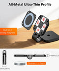 Magnetic Mount For Insta360 GO Ultra With 2-In-1 Magnetic And Suction Holder, showing strong magnets and all-metal ultra-thin profile.