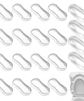 20 Pack Clear Toilet Seat Bumpers Replacement Kit For Bidet And Lid Universal Fit Includes 4 Large And 16 Small PU Cushions