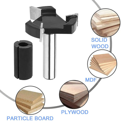 Beefy Spoilboard Surfacing Router Bit For CNC With One Quarter Inch Shank And One Inch Cutting Diameter for woodworking