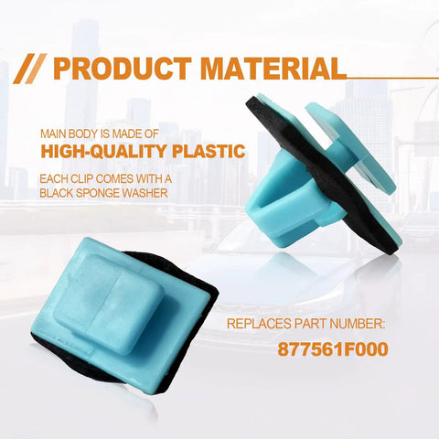Blue Rocker Molding Retainer Clip Pack 30 Dope Nylon Clips For Hyundai Elantra Santa Fe Soul Sportage And Kia, plastic material