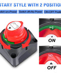 Beefy Heavy Duty Battery Switch 12 to 48 Volt Waterproof Master Disconnect Isolator for Cars Trucks RVs and Boats On Off Power Cut Switch