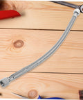 Heavy Duty One Quarter Inch By Fifty Foot Air Compressor Hose With Pneumatic Fittings on wooden surface