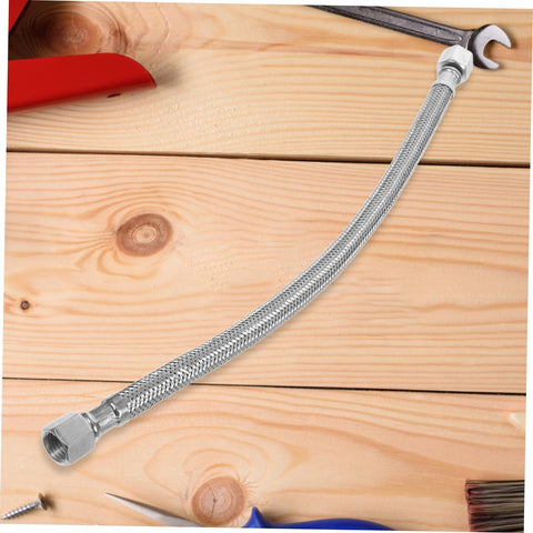 Heavy Duty One Quarter Inch By Fifty Foot Air Compressor Hose With Pneumatic Fittings on wooden surface