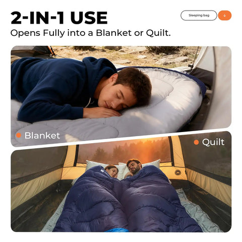 Ultra Lightweight Backpacking Sleeping Bag For Adults And Kids Packable Warm Weather Comfort 55 To 60 Fahrenheit 3-4 Seasons Includes Compression Sack Durable Ripstop Fabric Camping Hiking Travel Outdoor Gear used as quilt and blanket in tent
