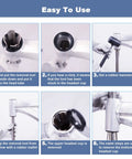 Six-step guide using Heavy Duty Bike Headset Cup Remover Tool for 1-1/8, 1-1/4 and 1-1/2 inch bearings with rubber mallet.