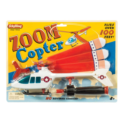 Backyard Flyer Zoom Copter Toy Helicopter With Action Cord No Batteries Needed Flies Over 100 Feet For Epic Backyard Flights packaging
