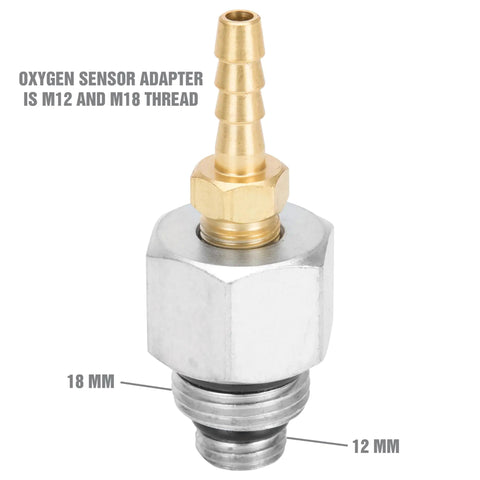 Oxygen sensor adapter with M12 and M18 thread from Exhaust Back Pressure Tester And Gauge Kit With Oxygen Sensor Adapters For Accurate Psi And Bar Readings Diagnose Catalytic Converter Issues With This Pro Grade DIY Ready Vehicle Diagnostic Tool For Cars And Trucks