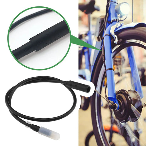 9 Pin Electric Bike Motor Extension Cable Female To Male Connector For Front Or Rear Hub Waterproof E Bike Wire 600mm Length Versatile Ebike Plug And Play Accessory For Smooth Motor Power And Easy Installation