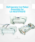 AEQ73110210 Ice Maker Assembly Kit Replacement For LG Appliances PS9865155 AEQ73110208 displayed in white with wires