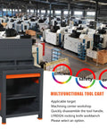Cutting Tool Organizer Cart for CNC Machines and Workbenches, Heavy Duty Tool Storage Station Holder, Durable ABS Construction in factory setting