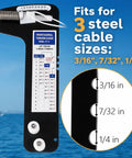 Sailboat Rigging Tension Gauge With Pro Grade Five Percent Accuracy For Three Sixteenth Inch Seven Thirty Second Inch And One Quarter Inch Wire Rope Precision Tension Meter For Standing Rigging Regatta Ready Boat Accessory, PT-2 close-up
