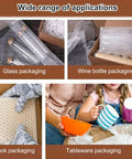 Heavy Duty Bubble Wrap Roll Dispenser Tabletop Packing Station Manual Foam Cushion Holder For Shipping And Moving Supplies Galvanized Steel Stand used for glass, wine, books, and tableware packaging.