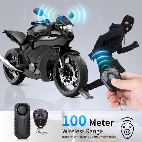 Vibration Sensor Alarm System 113dB Anti Theft With Remote Waterproof For Electric Bikes Motorcycles Golf Carts Trailers Mailboxes Garage Doors Windows And More A Must Have Bike Accessory For Home Security