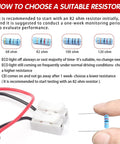 Image showing how to choose a suitable resistor with options: 68, 82, 100, 120 ohm. Plug And Play Honda Acura VCM Muzzler Harness Disable Kit.