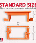 Two Pack Wall Plate Cable Pass Through With Bracket In Wall Cable Management Kit bracket dimensions and standard size