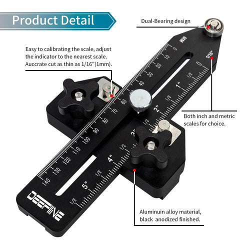 Thin Rip Jig For Table Saw Fast Safe Narrow Strip Cuts Repetitive Thin Strips Dual Bearings For Stable Consistent Thickness