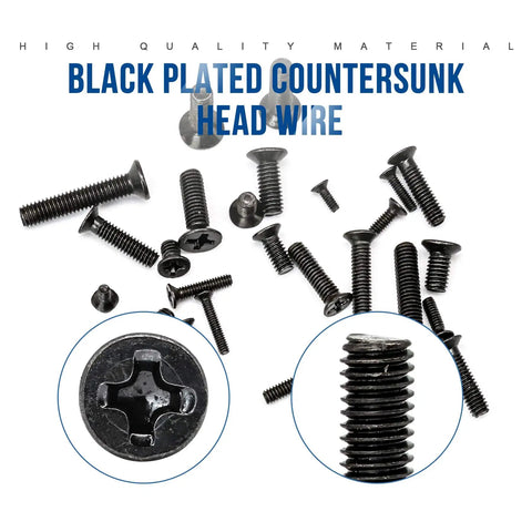 720 Piece Laptop Screw Kit Carbon Steel Phillips Flat Head Assortment With M1.4 M1.7 M2 M2.5 M3 Countersunk SSD Screws Pro Grade