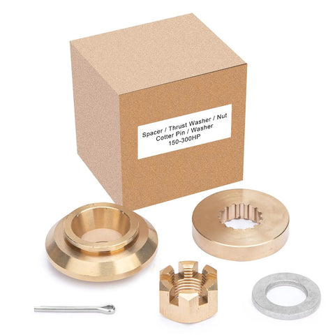 Propeller Installation Hardware Kit For Yamaha Outboard 60-85 Hp With Thrust Washer, Spacer, Washer, Nut, Cotter Pin Included